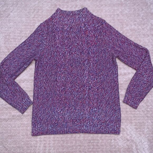 Lands End Women’s MultiColor Cable Knit Sweater - Picture 1 of 7